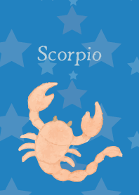Cute Scorpio on blue