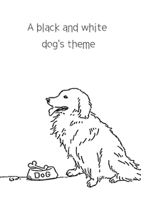 A black and white dog's theme