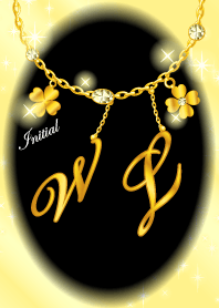 【W&L】イニシャルチャーム運気UP!ゴールド