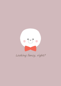 Bichon Frise and ribbon -pink- RD