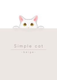 simple white cat/beige.