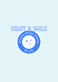 -Heart & Smile Pattern "Blue"-