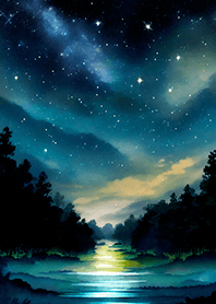 綺麗な星空の夜景着せかえ#2383