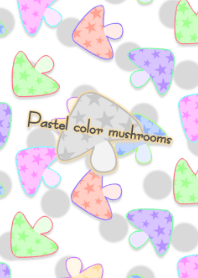 Pastel color mushrooms
