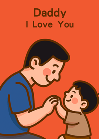 Dear Dad, I love you(sunset orange)