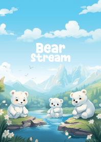 cute bear at waterfall 2