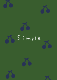 Green and navy cherry pattern.