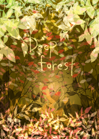 深い秋の森#イラスト