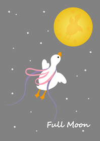 Goose Flying to the moon(Iron gray)