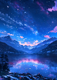 Stars above the lake