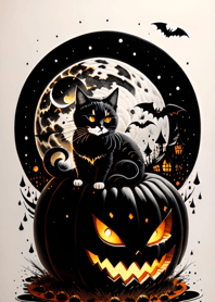 halloween cat A0a3fD