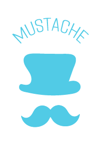 青色のおヒゲのきせかえ