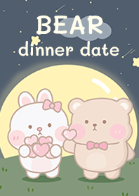 Bear in dinner date!