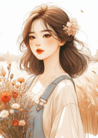 brown flower field 300%