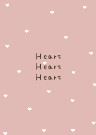 Small heart pattern and pink beige.
