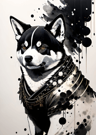 Ukiyo-e Tinta Shiba Inu9