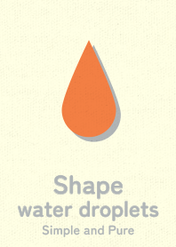 Shape water droplets Tangerine orange
