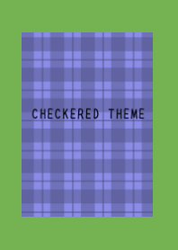 BLUE PURPLE CHECKERED THEME/GREEN/YELLOW