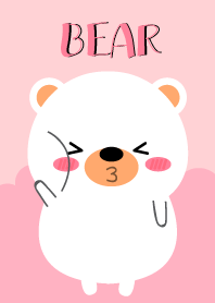 หมีสีขาวน่ารักน่าชัง