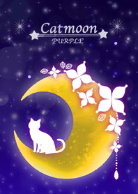 幸せ月の猫 〜紫〜