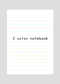 2 COLOR NOTEBOOKj-LB&YEL GR-GREY