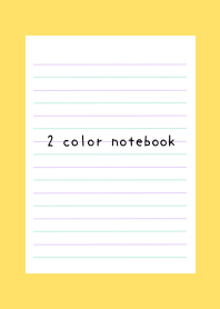 2 COLOR NOTEBOOK-PURPLE&GREEN-YELLOW