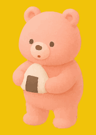Pink Bear3 on yellow