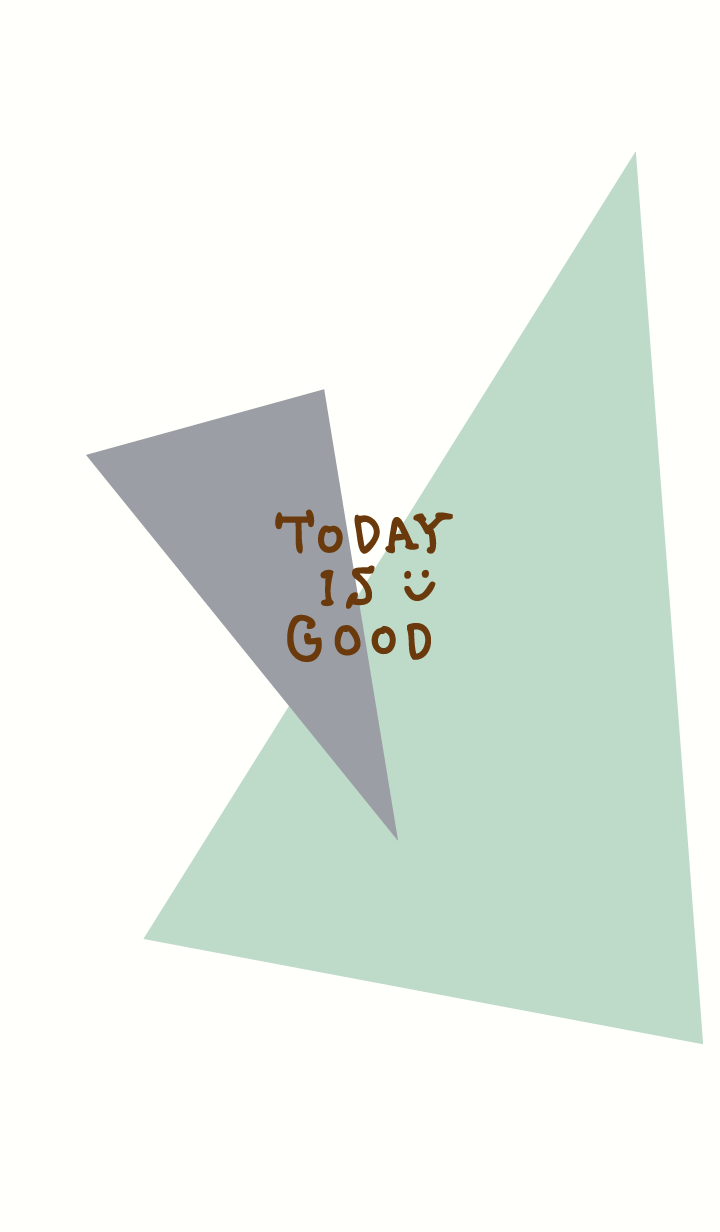 Fashionable three color triangle Green5J