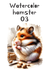 Cute Hamster in Watercolor 03