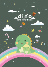Dinosaur Rainbow Star Green