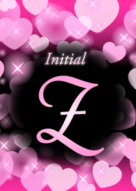 Z-Initial-heart-Pink&black