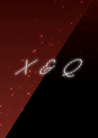 X & Q -イニシャル-クールな赤と黒-