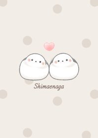 シマエナガ カップル -ブラウン- ドット