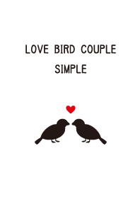 Bird couple simple monochrome pair