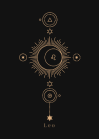 Zodiac Sign - Leo - Golden -
