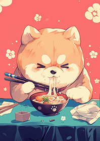 吃爆拉麵の柴犬❤狗狗