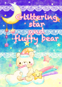 Glitter a night sky and a bear