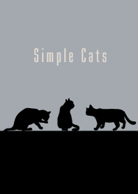 シンプルな猫:ブルーグレーブラック