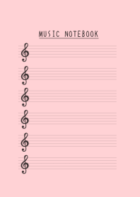 MUSIC COLOR NOTEBOOK-PINK