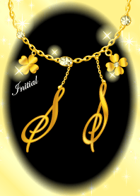 【S&S】イニシャルチャーム運気UP!ゴールド