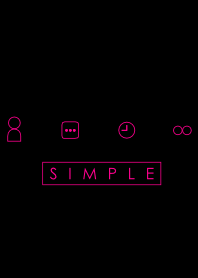 シンプル（ブラック ピンク）Ver.2文字入り