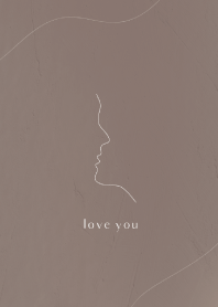 韓国っぽラインアート  brown ver.