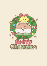 misty cat-Shiba Inu Merry Christmas