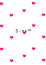 Vivid pink and heart pattern.