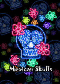 Mexican Skulls -Neon style-