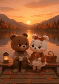 Autumn Lakeside Sunset Date