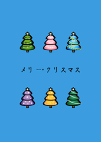 Simple Cute Christmas tree(Sunny blue)