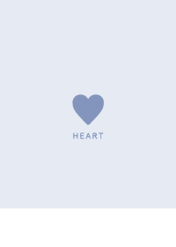 Simple Heart //Dull Color&White/Blue 01
