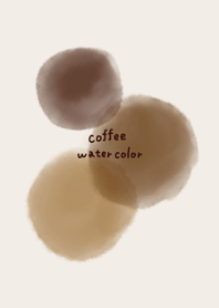 Fashionable watercolor coffee color