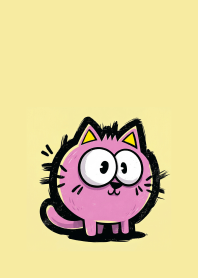 ぴんくの驚き：大目玉にゃんこ X